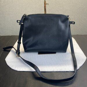 Steve Madden Black Leather,Crossbody‎ Bag,Adjustable Strap, Purse,Zipper
